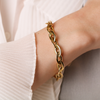 Armband schakel geel goud