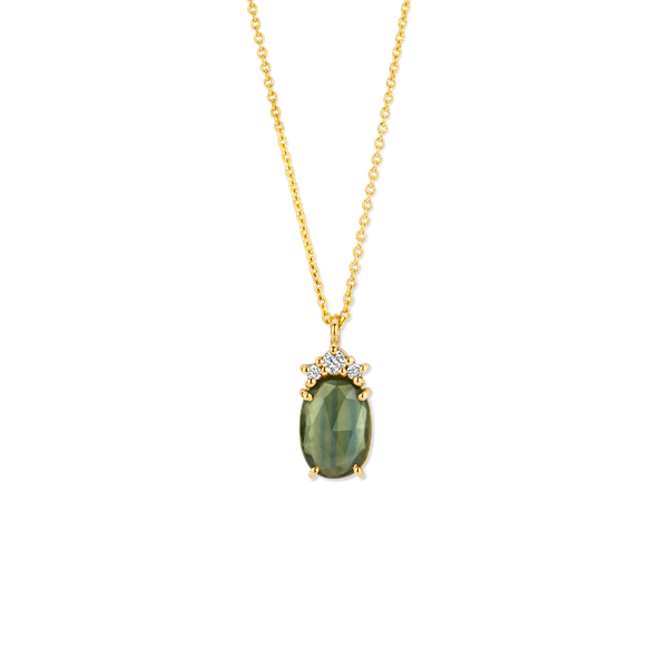 Halsketting · Brusi SHAPES · met saffier en diamant