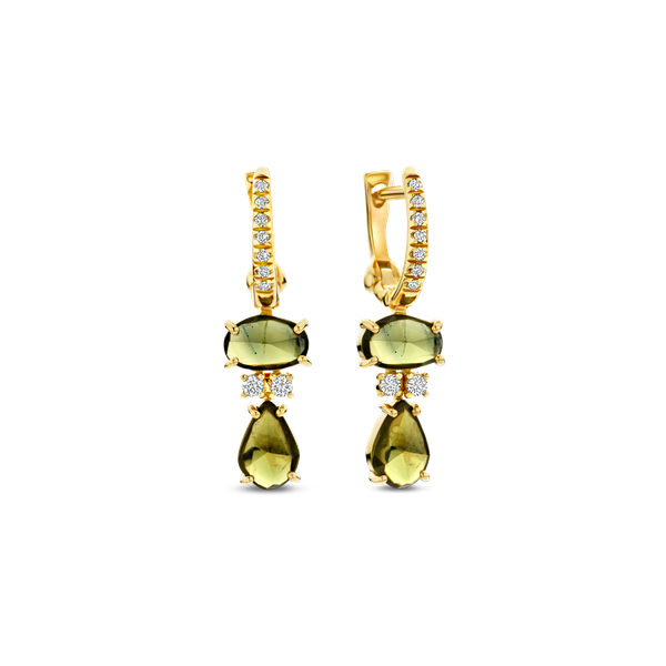 Oorbellen · Brusi SHAPES · met saffier en diamant