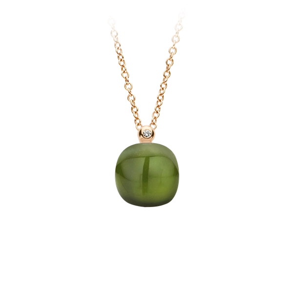 Halsketting · Bigli MINI SWEETY · met amethist, aventurijn en parelmoer (Tropical Green)