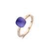 Ring small · Bigli MINI SWEETY · met amethist, lapis en parelmoer (Lapis Night)