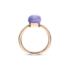 Ring small · Bigli MINI SWEETY · met amethist, lapis en parelmoer (Lapis Night)