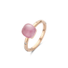 Ring small · Bigli MINI SWEETY · met rozekwarts, robijn en parelmoer (Pink Quartz Pastel)
