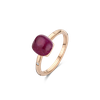 Ring small · Bigli MINI SWEETY · met amethist, robijn en parelmoer (Amethyst Blush)