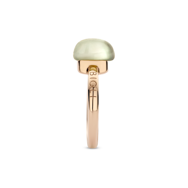 Ring · Bigli MINI SWEETY · met groene amethist en parelmoer (Fantastic Prasiolite)