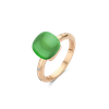 Ring · Bigli MINI SWEETY · met limoenkwarts, groene agaat en parelmoer (Green Lemon)