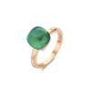 Ring · Bigli MINI SWEETY · met smaragd, bergkristal en parelmoer (Emerald Green)