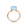 Ring · Bigli MINI SWEETY · met blauwe topaas, parelmoer en turkoois (Eclectic Blue)