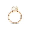 Ring · Bigli MINI SWEETY · met rutielkwarts en witte parelmoer (Quartz Rutile Moonshine)