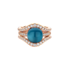 Ring · Bigli MINI SWEETY · met London Blue topaas, parelmoer en diamant (London Blue Lake)