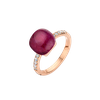 Ring · Bigli MINI SWEETY · met amethist, robijn, parelmoer en diamant (Amethyst Blush)