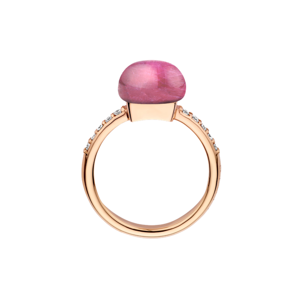 Ring · Bigli MINI SWEETY · met amethist, robijn, parelmoer en diamant (Amethyst Blush)