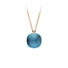 Halsketting · Bigli MINI SWEETY · met London Blue topaas en parelmoer (London Blue Lake)