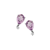 Oorbellen met amethist en diamant