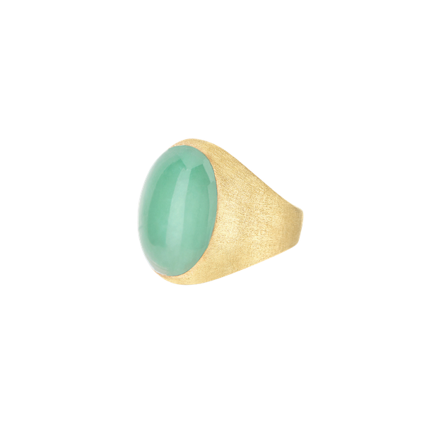 Ring · Nanis MUSE · met jadeite en bergkristal (Lattementa)