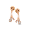 Oorbellen rosé goud met 0.50ct diamant