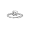 Ring entourage platina met 0.50ct diamant