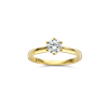 Ring entourage geel goud met 0.50ct diamant