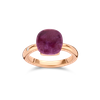 Ring · Bigli MINI SWEETY · met amethist, parelmoer en robijn (Amethyst Blush)