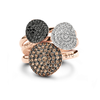 Ring · Bigli MINI WAVES · met diamant