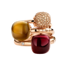 Ring · Bigli MINI SWEETY · met granaat en parelmoer (Garnet Love)