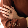 Ring · Bigli MINI SWEETY · met granaat en parelmoer (Garnet Love)
