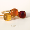 Ring · Bigli MINI SWEETY · met madeira citrine en parelmoer (Madeira Glow)