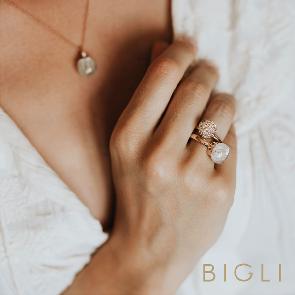 Ring · Bigli MINI SWEETY · Quartz Rutile Moonshine