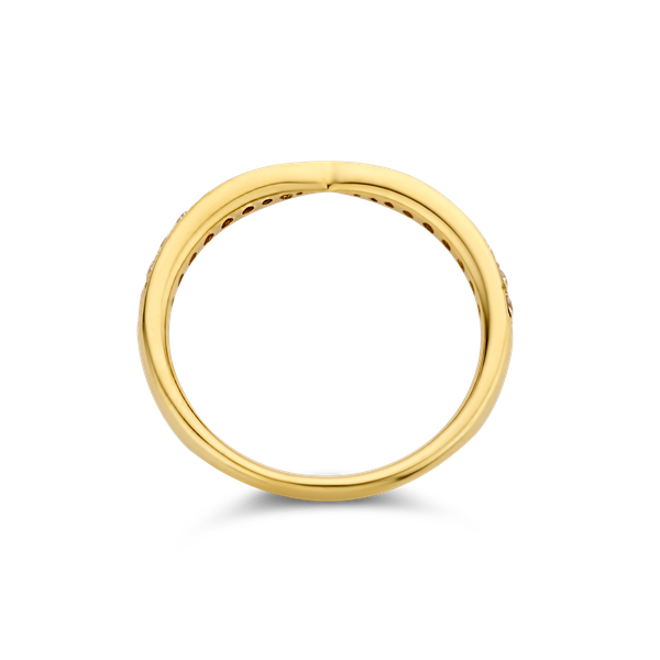 Ring alliance geel goud met 0.21ct diamant