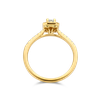 Ring entourage geel goud met 0.50ct diamant