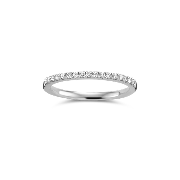 Ring alliance wit goud met 0.16ct diamant