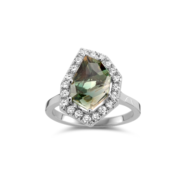Ring · Vander Avort UNIQUE · met zonnesteen en diamant