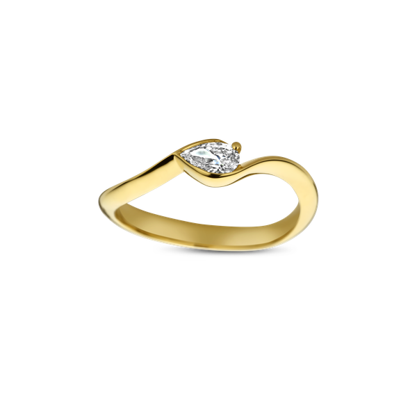 Ring Twist Pear · Vander Avort ICON · met diamant
