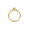 Ring entourage geel goud met 0.37ct diamant