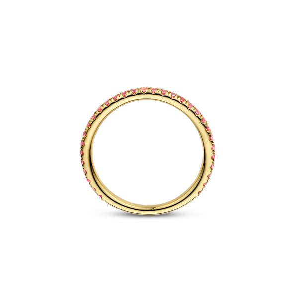 Ring alliance geel goud met 0.39ct saffier