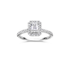 Ring entourage wit goud met 0.83ct diamant
