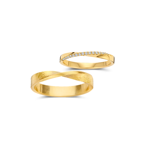 Trouwringen FLOW · Vander Avort CEREMONY · met of zonder diamant