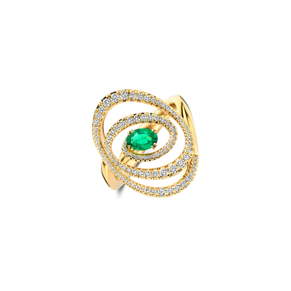 Ring · Vander Avort ICON · met smaragd en diamant