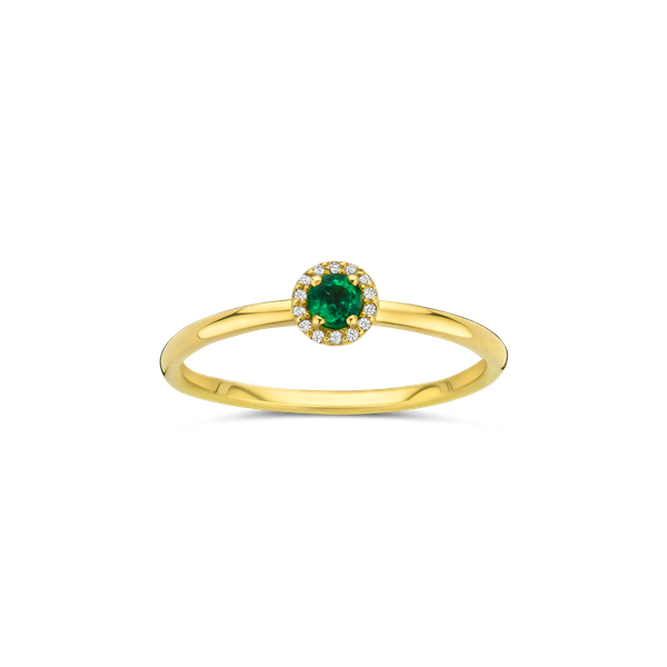 Ring · Vander Avort COLOURFUL · met smaragd en diamant