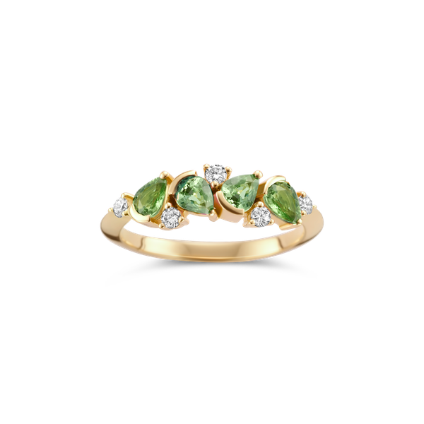 Ring · Vander Avort COLOURFUL · met saffier en diamant