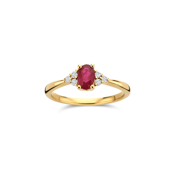 Ring · Vander Avort COLOURFUL · met robijn en diamant