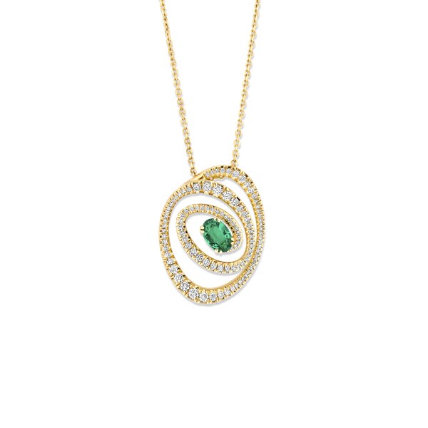 Halsketting · Vander Avort ICON · met smaragd en diamant