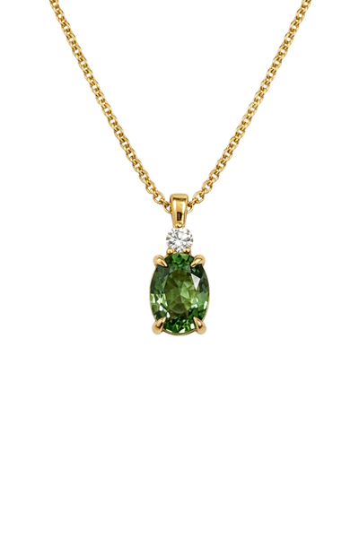 Halsketting · Vander Avort COLOURFUL · met saffier en diamant