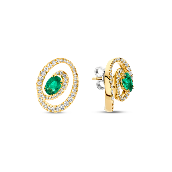 Oorbellen · Vander Avort ICON · met smaragd en diamant