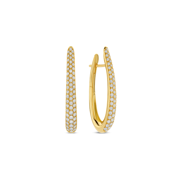 Oorbellen groot · Vander Avort ICON PAVE PRESTIGE · creool ovaal met diamant