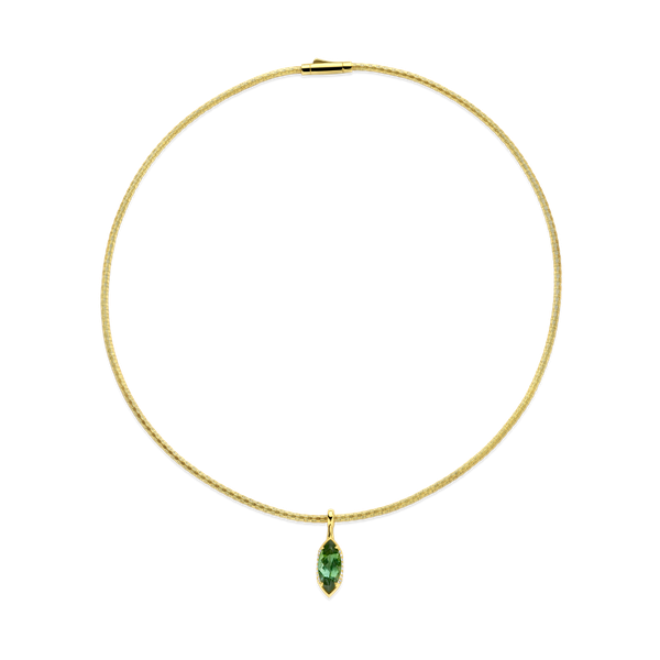 Halsketting · Vander Avort SILK & UNIQUE · met toermalijn en diamant