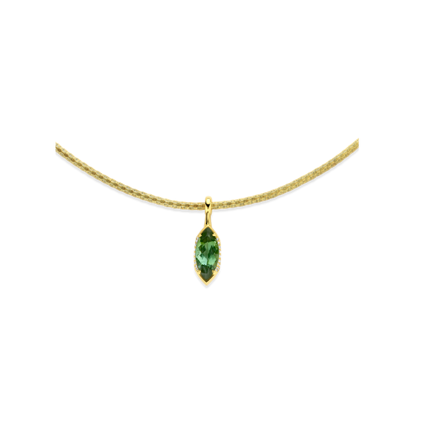 Halsketting · Vander Avort SILK & UNIQUE · met toermalijn en diamant