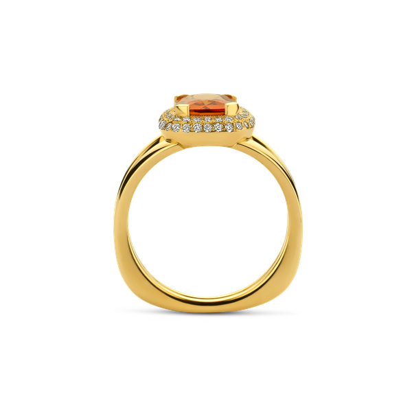 Ring · Vander Avort UNIQUE · met granaat spessartiet en diamant