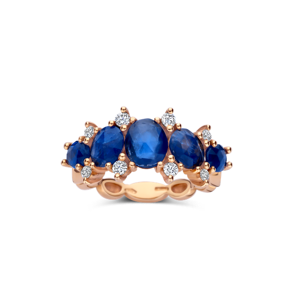 Ring · Brusi SHAPES · met saffier en diamant