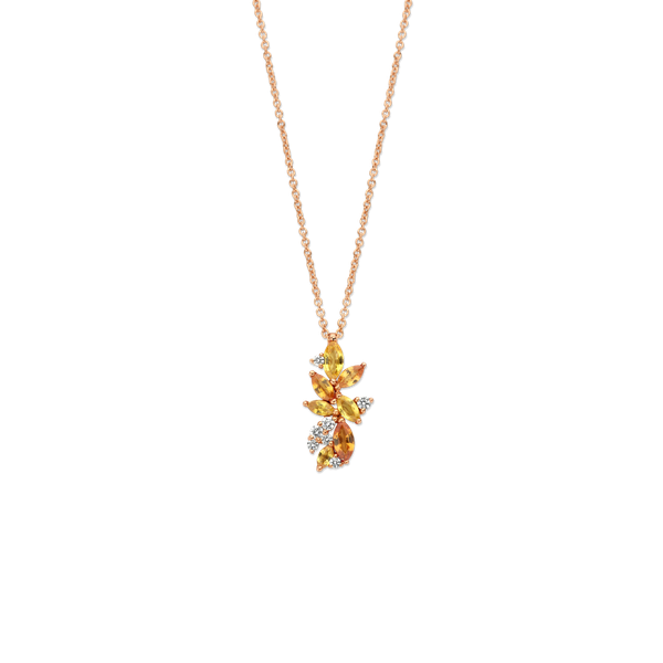 Halsketting · Vander Avort COLOURFUL · met saffier en diamant